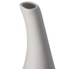 Uniquewise White Contemporary Unique Teardrop Shaped Ceramic Table Vase Flower Holder, 8 Inch QI004367.S